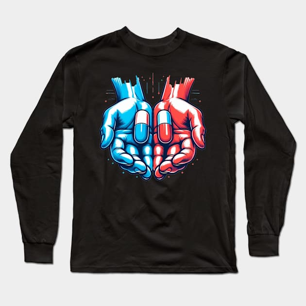 Blue or Red? Long Sleeve T-Shirt by Jason's Finery